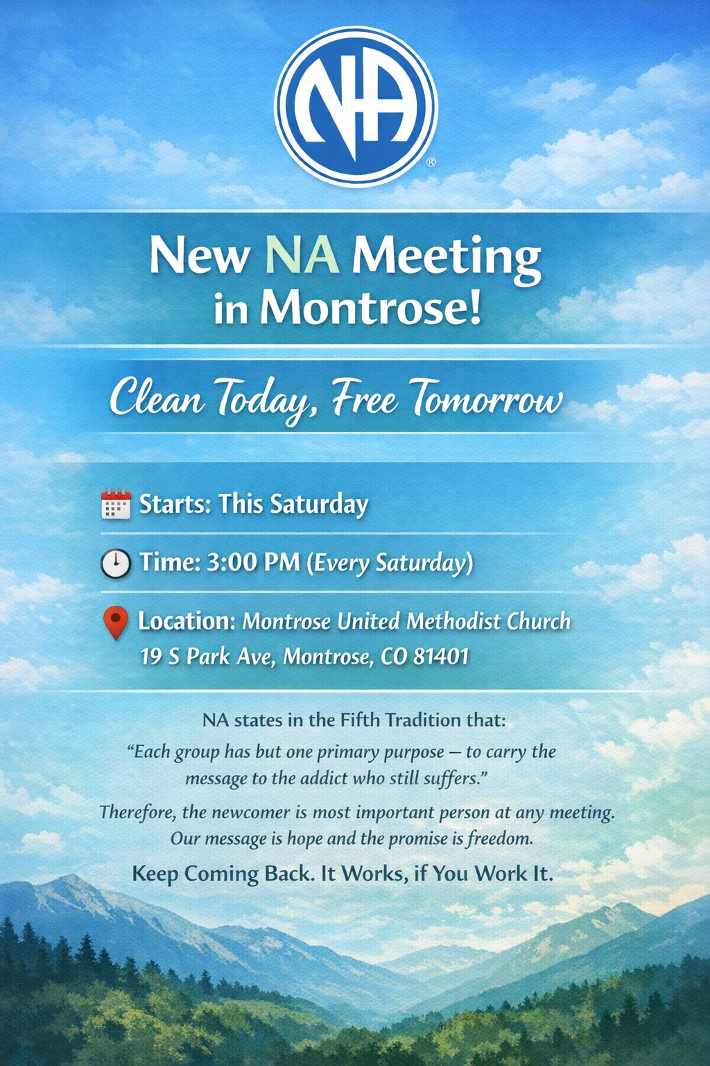Montrose NA Meeting info